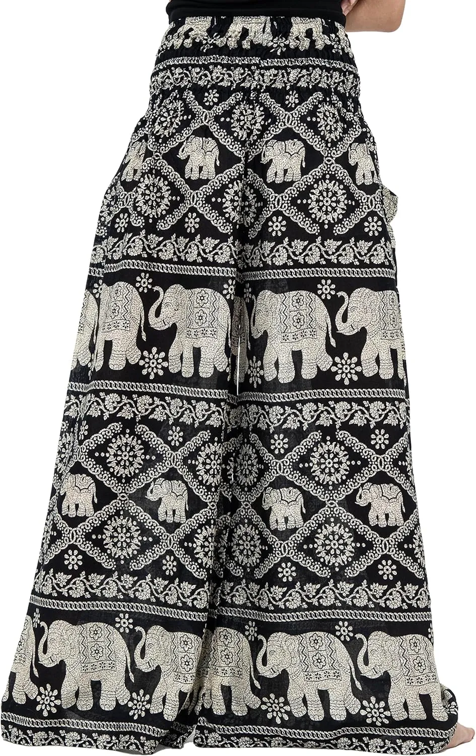 B BANGKOK PANTS Women's Boho Palazzo Pants Yoga Wide Leg Pants