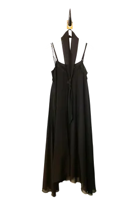 Chiffon Sleeveless Snow White Dress Black