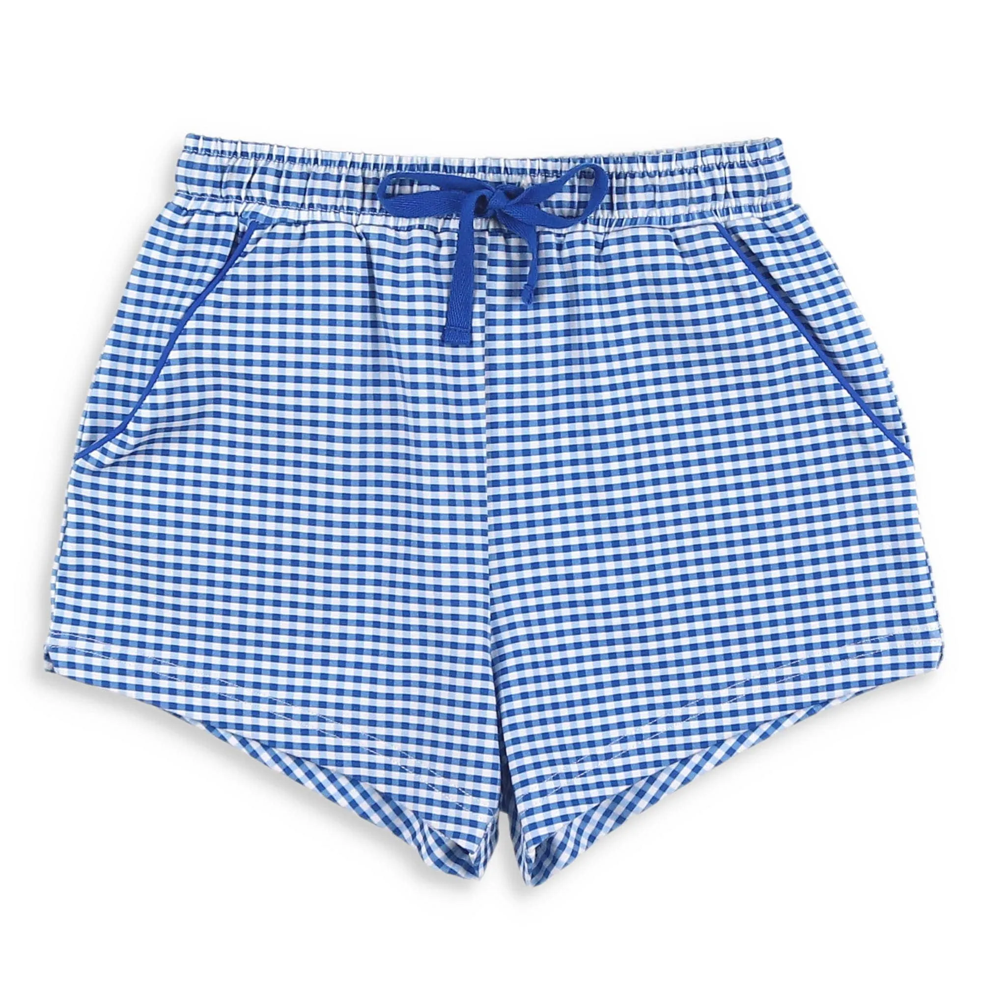 Gameday Check Shrimp Shorts- Royal Blue