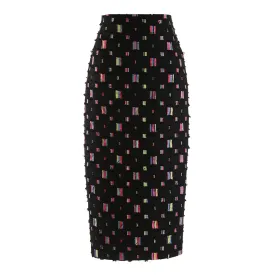 Hit Color Split Skirts For Women High Waist A Line Bodycon Patchwork Denim Summer Skirt Female Fashion Clothing