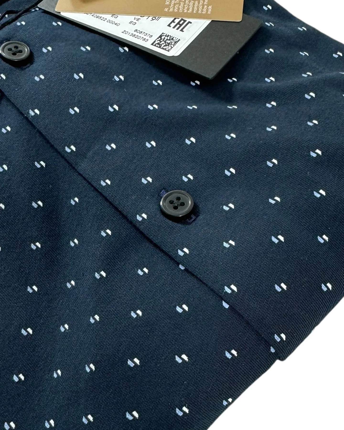 Hugo Boss Shirt Midnight Blue Pattern - Slim Fit XXXL SALE