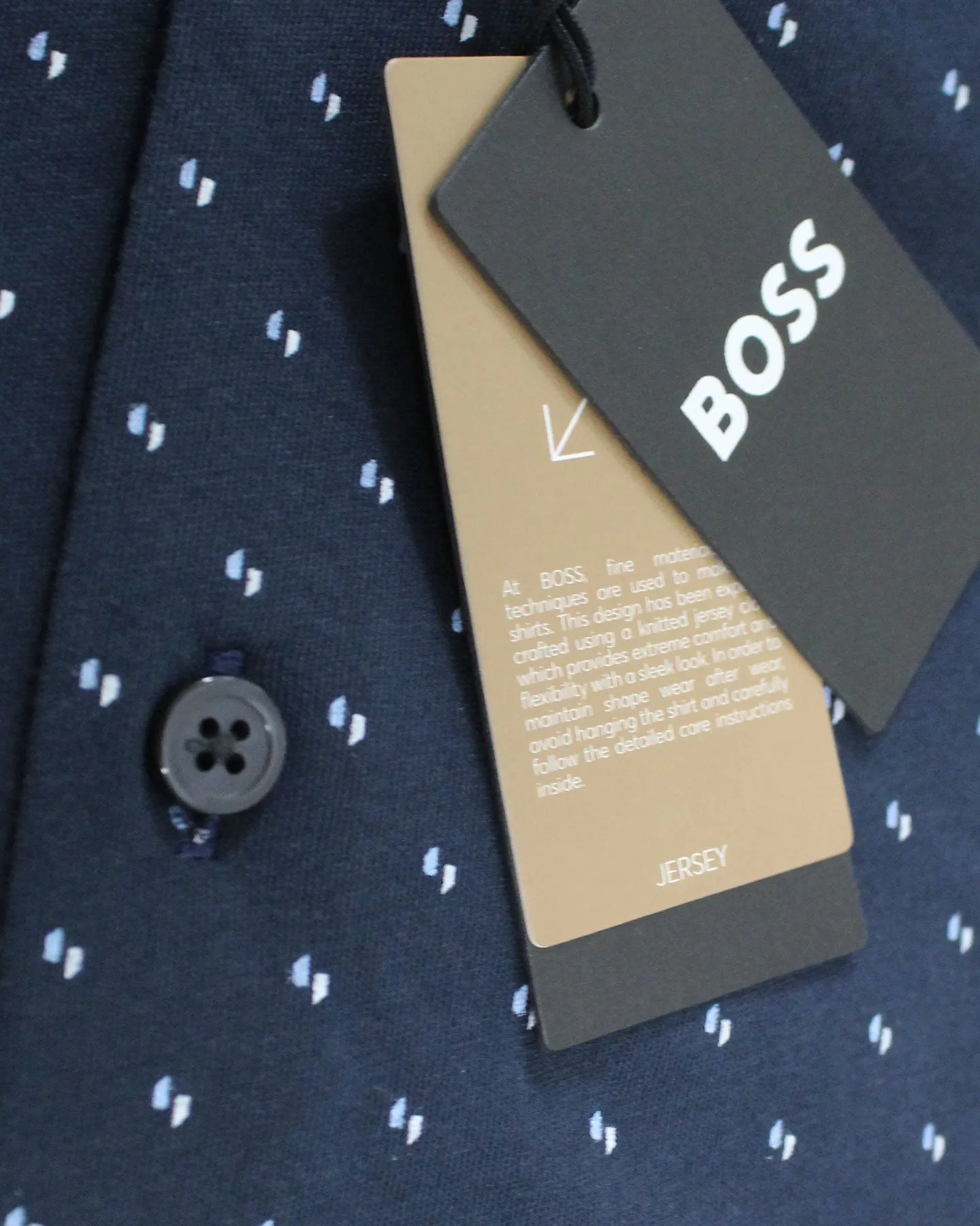 Hugo Boss Shirt Midnight Blue Pattern - Slim Fit XXXL SALE