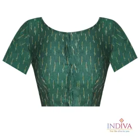 Indiva Ikat green cotton blouse - 32
