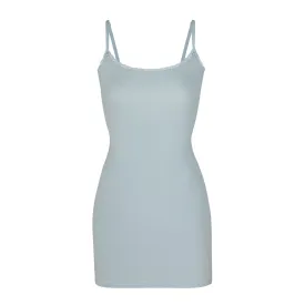 LACE POINTELLE SLIP DRESS | SKY