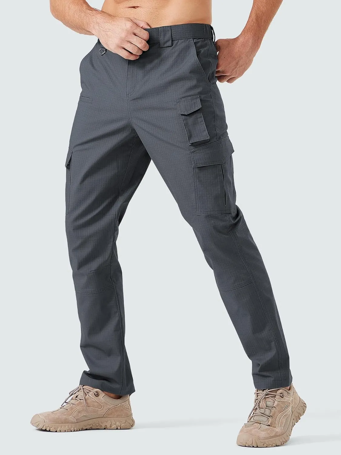 Men's Cargo Work Pants Water Resistant Tactical Pants 31.1" Lightweight Hiking Ripstop Pants Outdoor Apparel