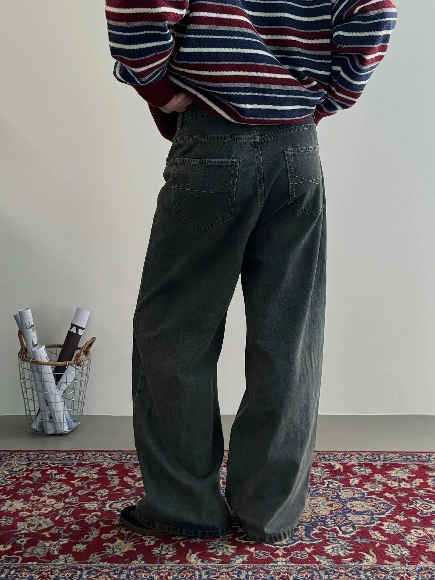 Nine Distressed Ink Jeans