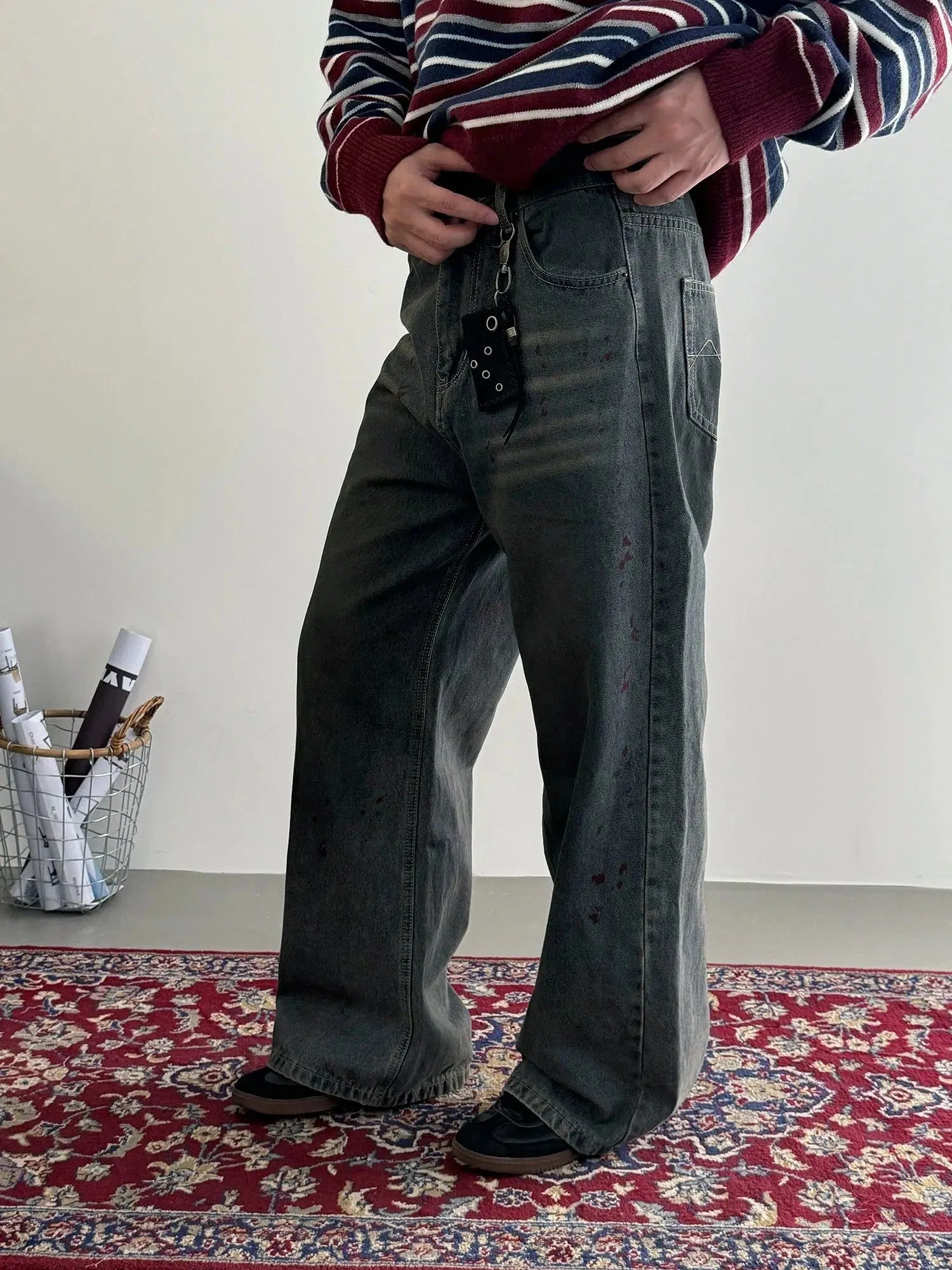 Nine Distressed Ink Jeans