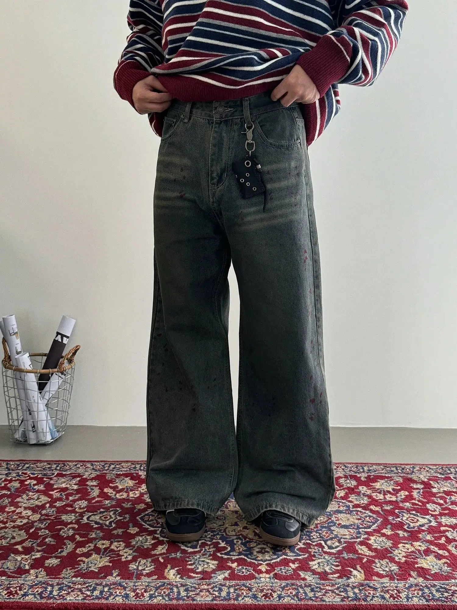 Nine Distressed Ink Jeans
