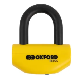 Oxford Boss 12.7mm Disc Lock Yellow Motorcycle Security