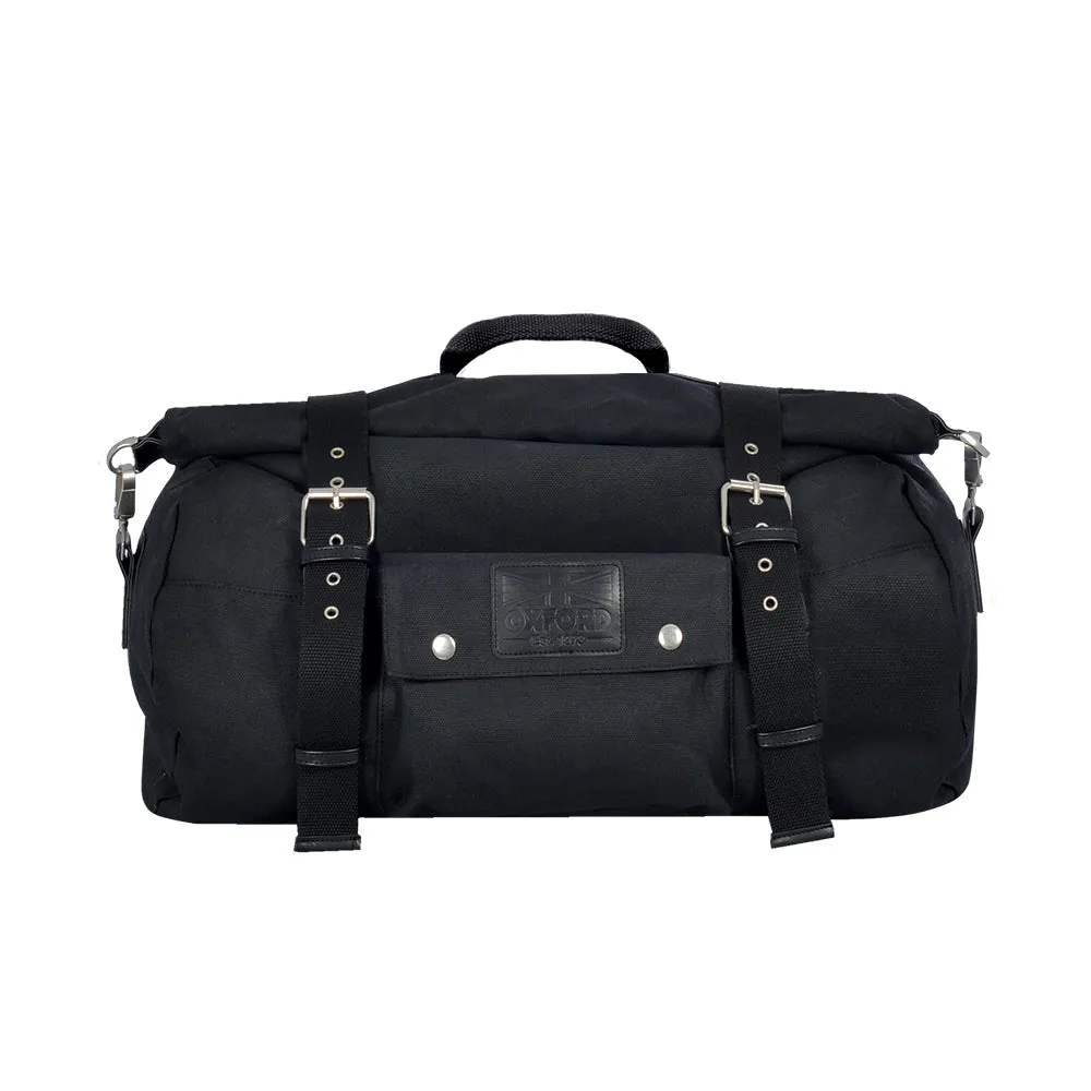 Oxford Heritage Black 30L Motorcycle Roll Bag
