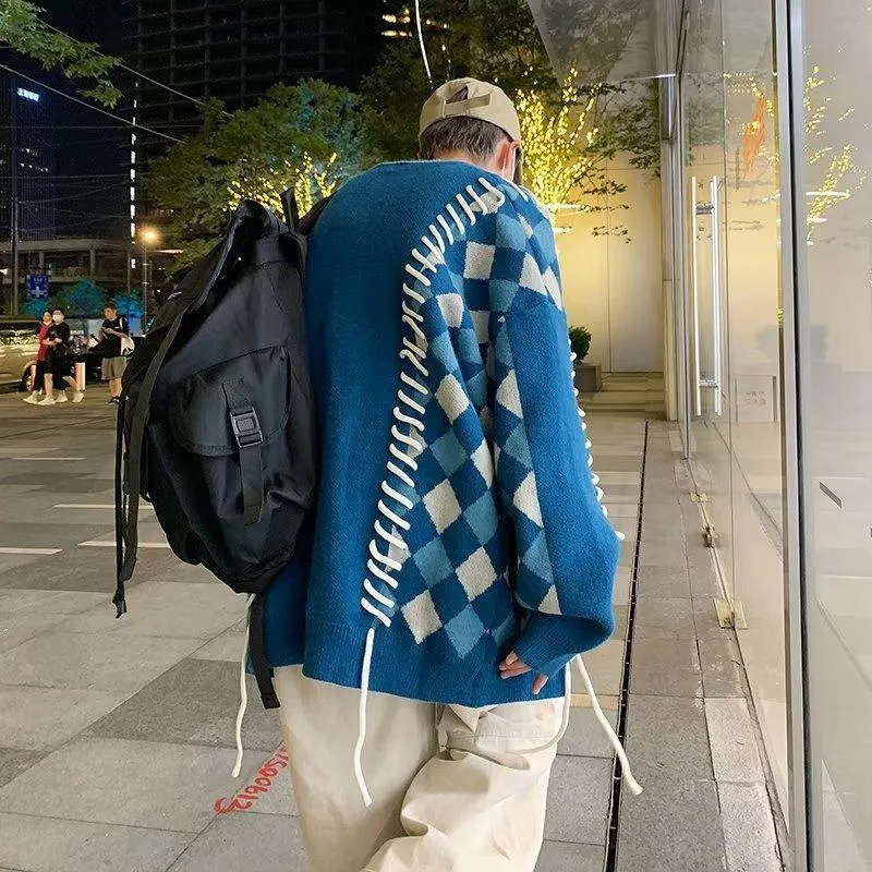 Retro Loose-Fit Knit Sweater Cardigan