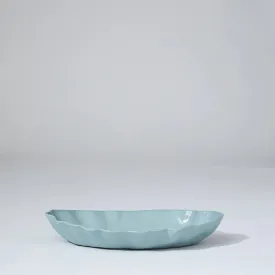 RUFFLE RECTANGLE PLATTER M | Light Blue