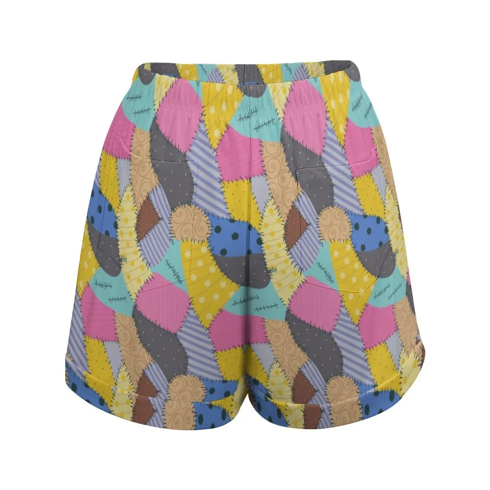 Sally's Dress Women's High-Waisted Loose Shorts With Pockets