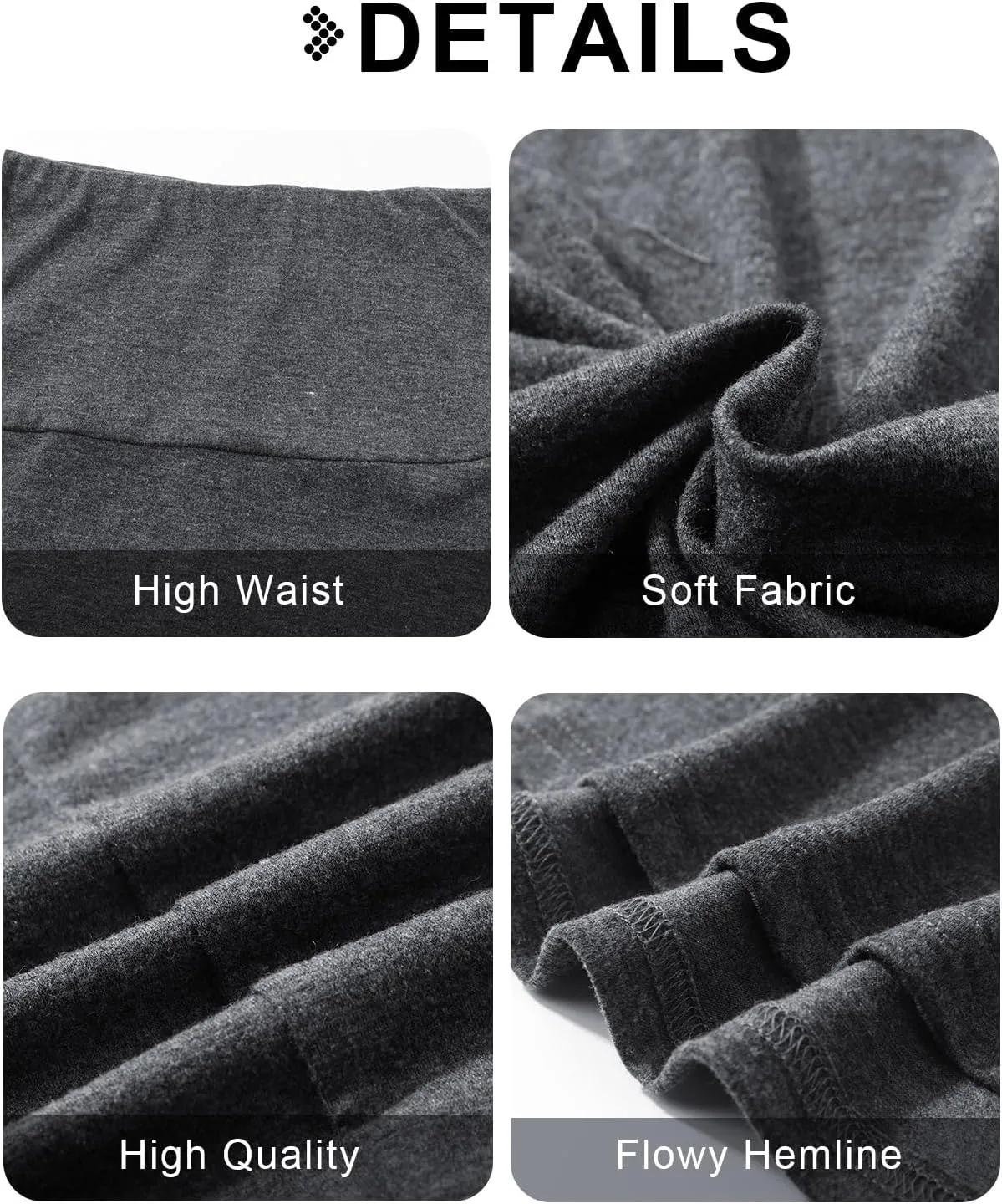 SEAFORM Women's Casual Mid Long Skirts Stretchy Ultra-Soft Flowy Maxi Formal Skirts High Waist Lounge Skirts for Women