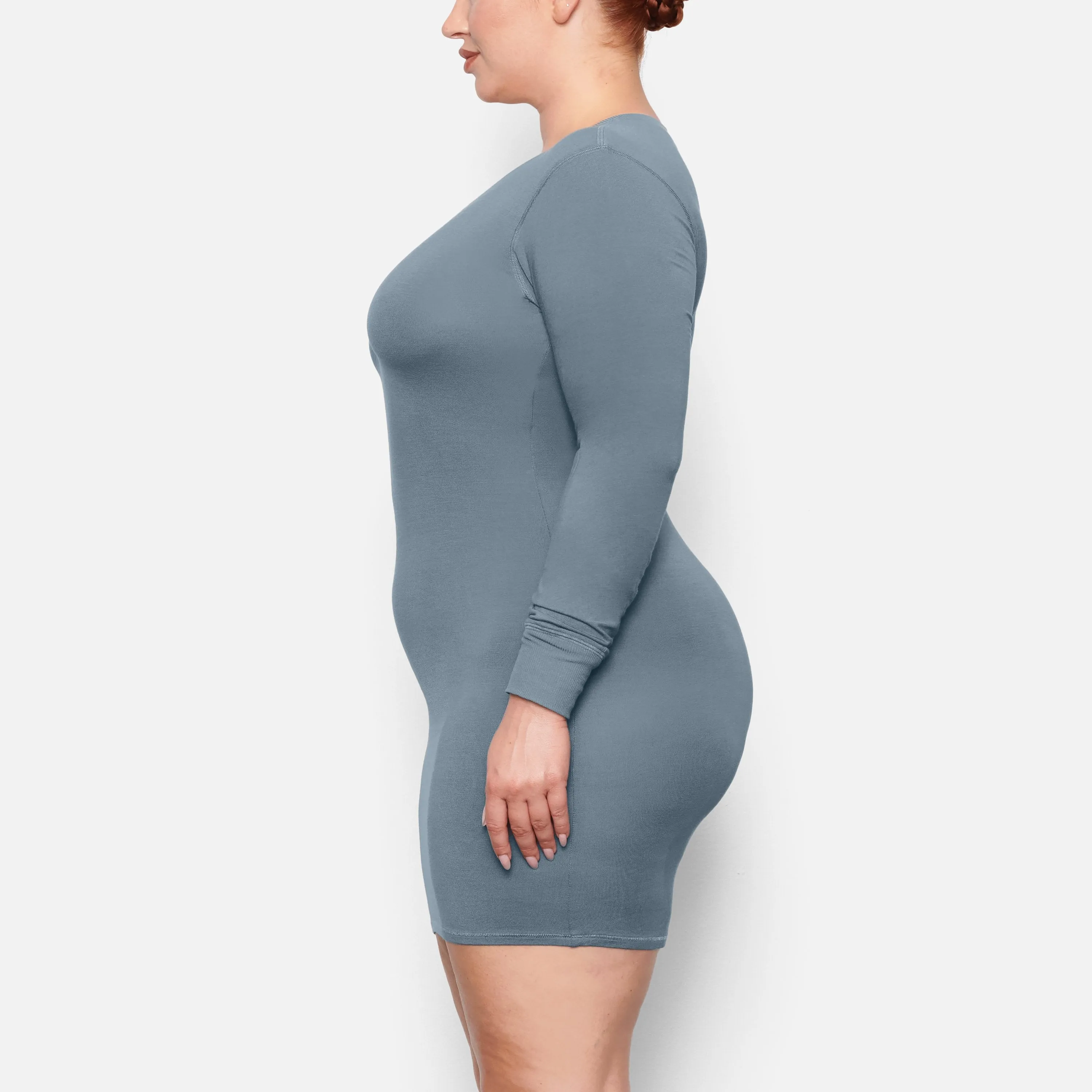 SLEEP HENLEY DRESS | KYANITE