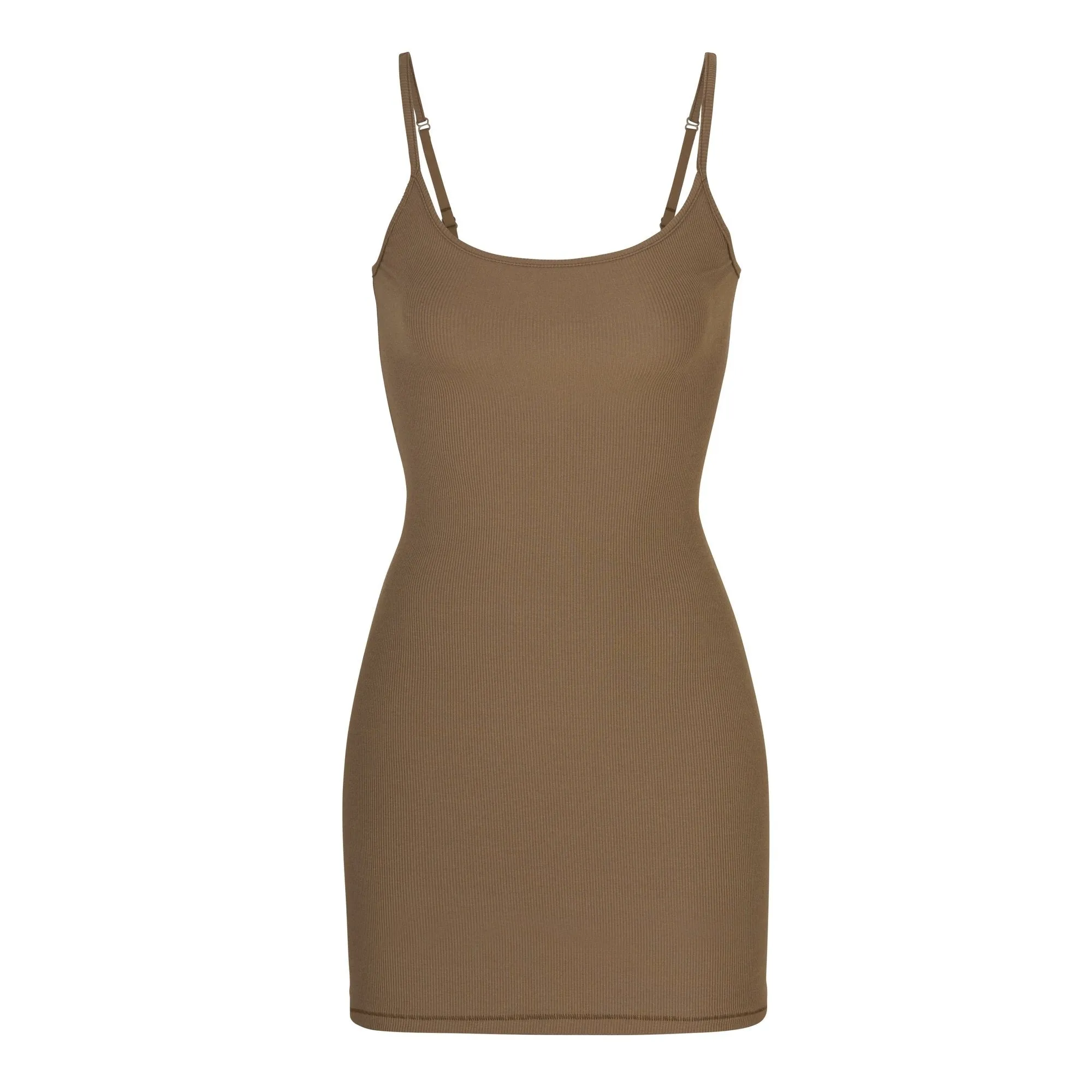 SOFT LOUNGE SLIP DRESS | ARMY