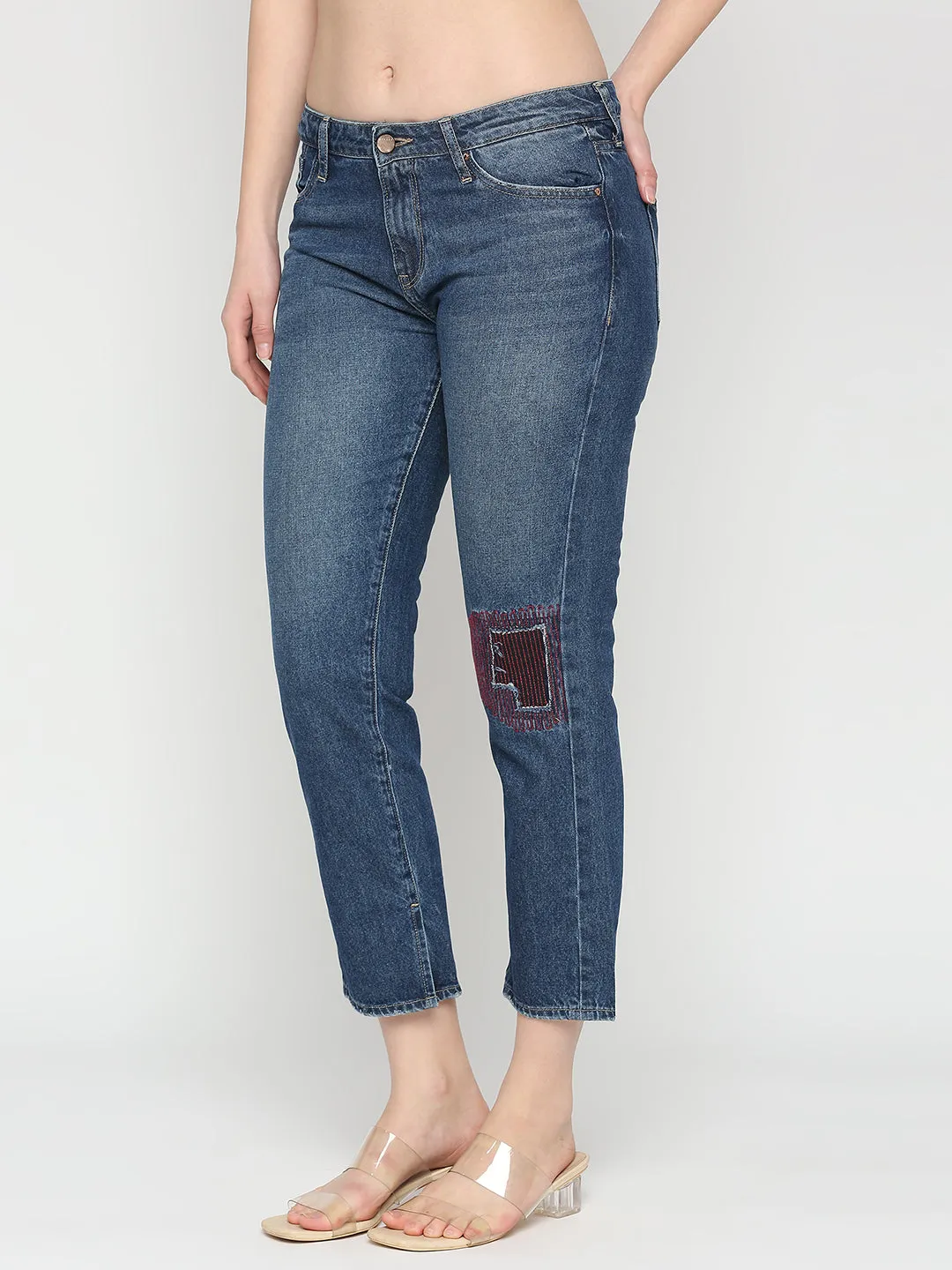 Spykar Women Blue Sp and ex Skinny Fit Narrow Length Jeans (Ynr)