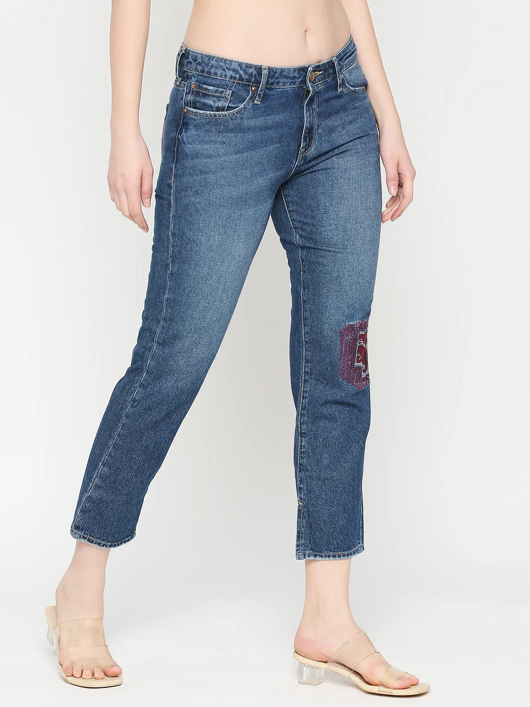 Spykar Women Blue Sp and ex Skinny Fit Narrow Length Jeans (Ynr)