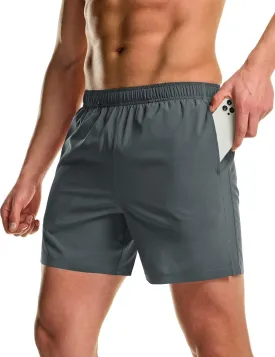 TSLA Men's Active Running Shorts, Training Exercise Workout Shorts, Quick Dry Gym Athletic Performance Shorts with Pockets