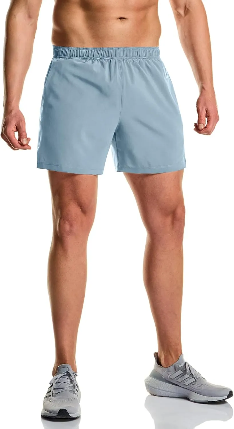 TSLA Men's Active Running Shorts, Training Exercise Workout Shorts, Quick Dry Gym Athletic Performance Shorts with Pockets