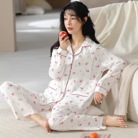 Women's Spring And Autumn Pure Cotton For Postpartum Clothing And Pajamas