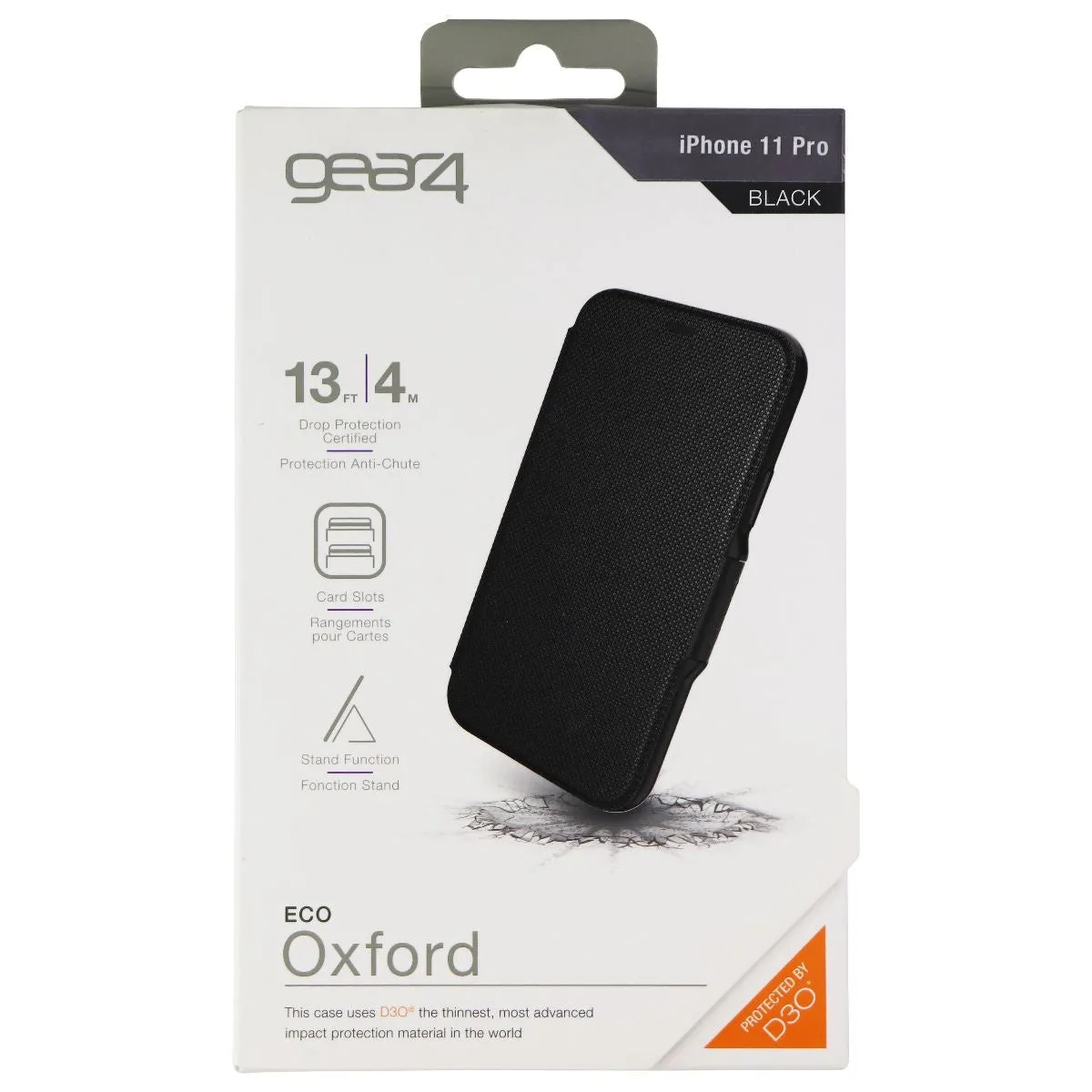 ZAGG Eco Oxford Series Folio Case for Apple iPhone 11 Pro - Black